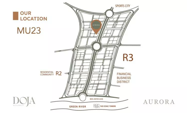 Location of Mall Aurora New Capital