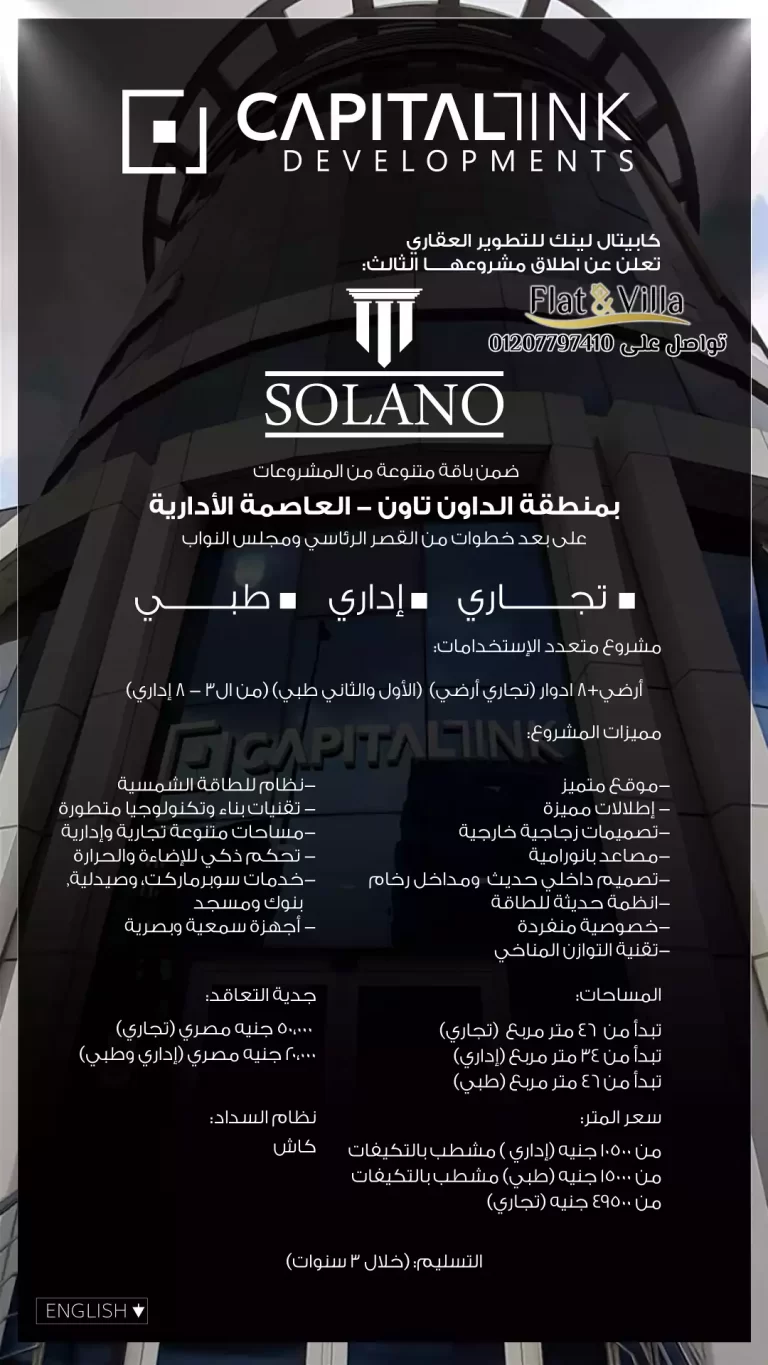 Administrative 101m² for Sale in Solano Mall New Capital, Downtown