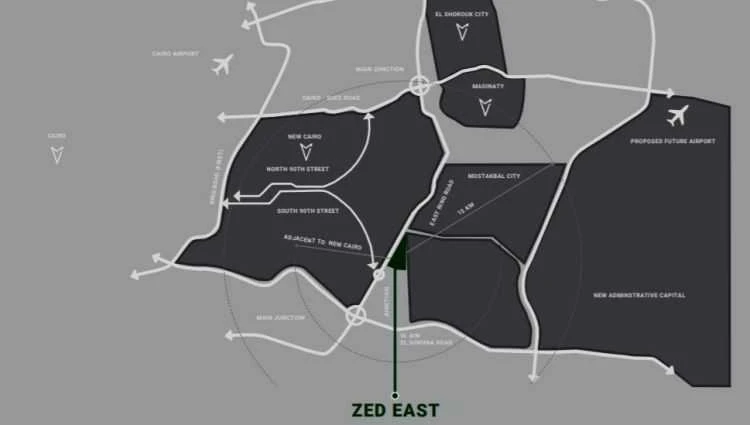 Map of Compound Zed East New Cairo