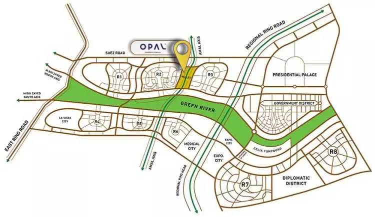 خريطة اوبال مول العاصمة الادارية