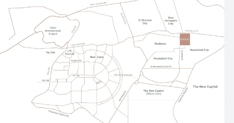 خريطة كمبوند سراي القاهرة الجديدة