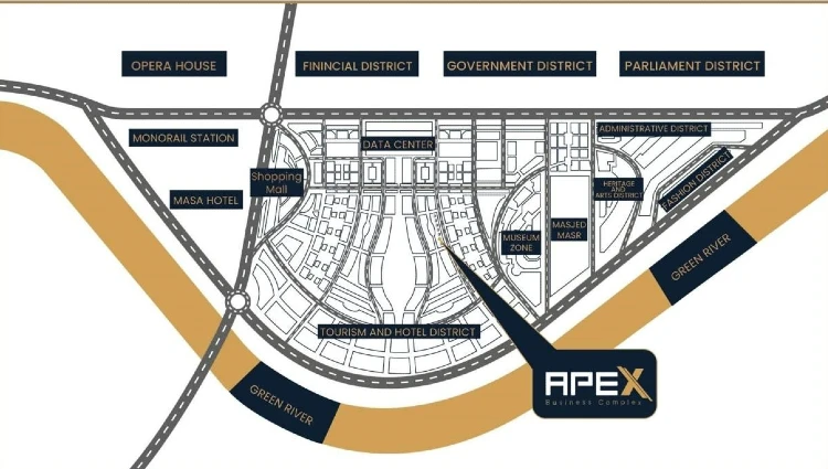 خريطة ابكس بيزنس العاصمة الإدارية الجديدة