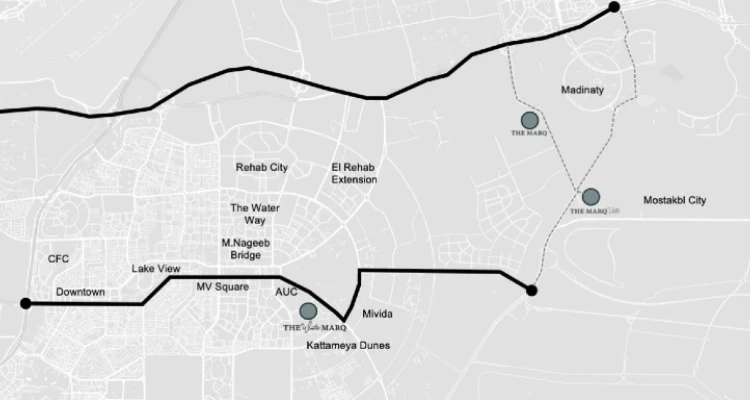 خريطة كمبوند ذا مارك فيل القاهرة الجديدة