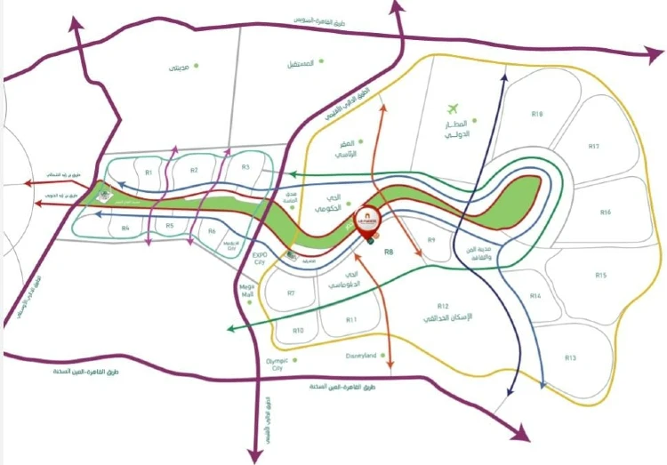 خريطة لابورتا مول العاصمة الإدارية
