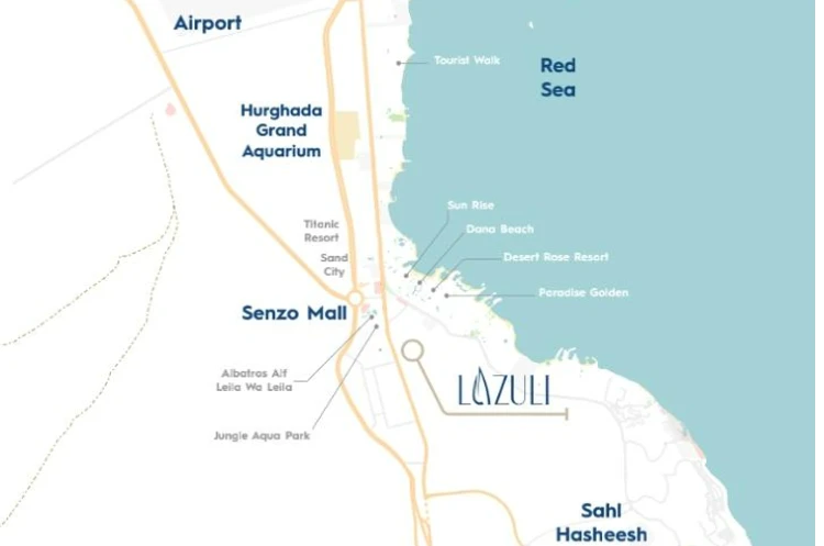 Location of Village Lazuli Hurghada