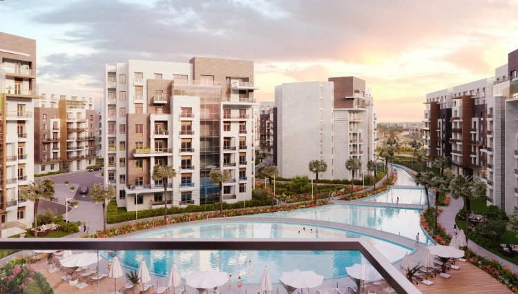 Panoramic View of Compound Oia Buildings