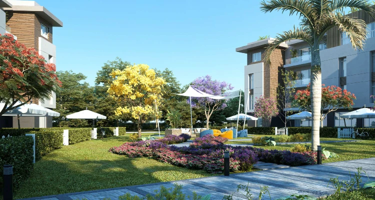 The Green Spaces in Compound Acasa New Cairo