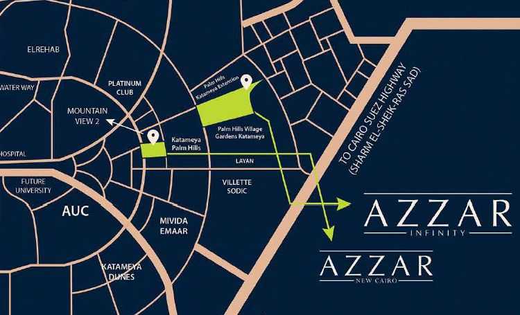 Map of Azzar Infinity New Cairo