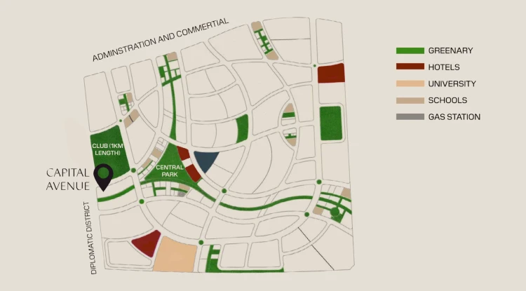 Map of Capital Avenue Mall New Capital