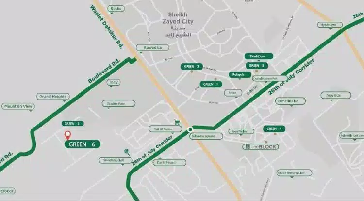 Map of Green Project 6 October