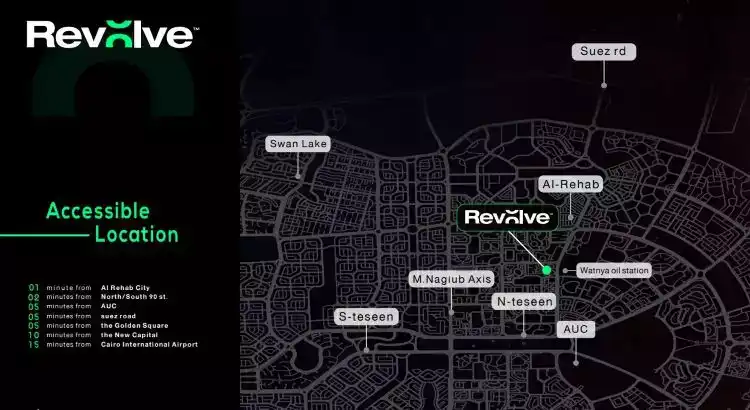 Map of Revolve Mall New Cairo