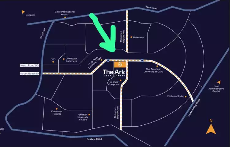 Map of The Ark Mall New Cairo