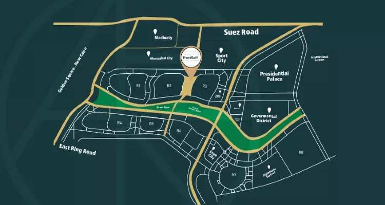 The Map of Mall Front Gate New Capital