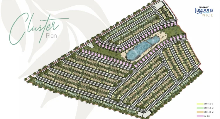 The Map of Nice Villas DAMAC Lagoons Dubai