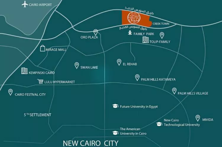 Location of Saada New Cairo Compound