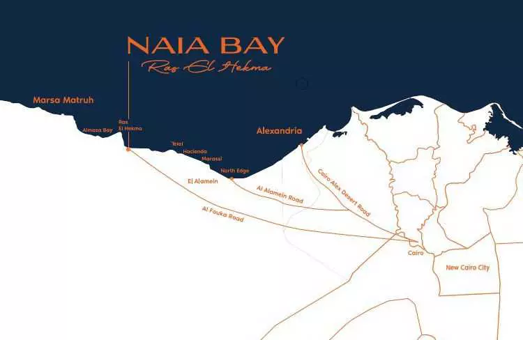 Map of Naia Bay North Coast