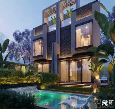 Twin House Villas in River Park Compound New Zayed