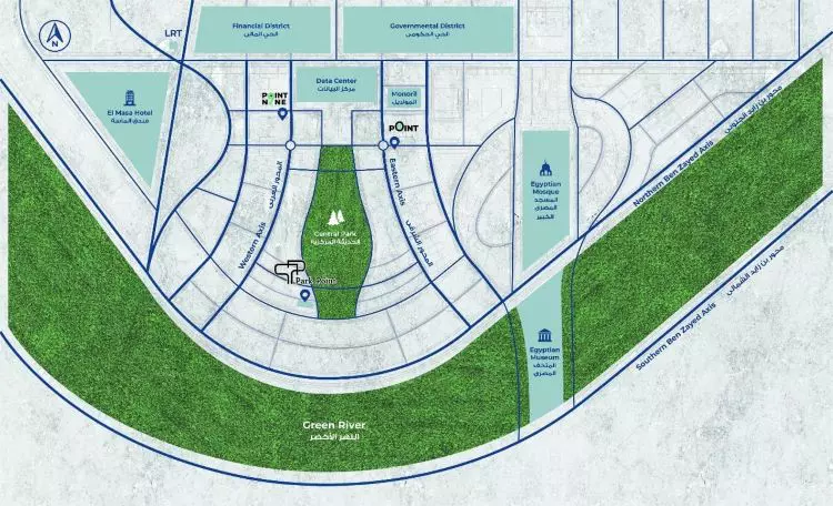 Map of Mall Park Point New Capital