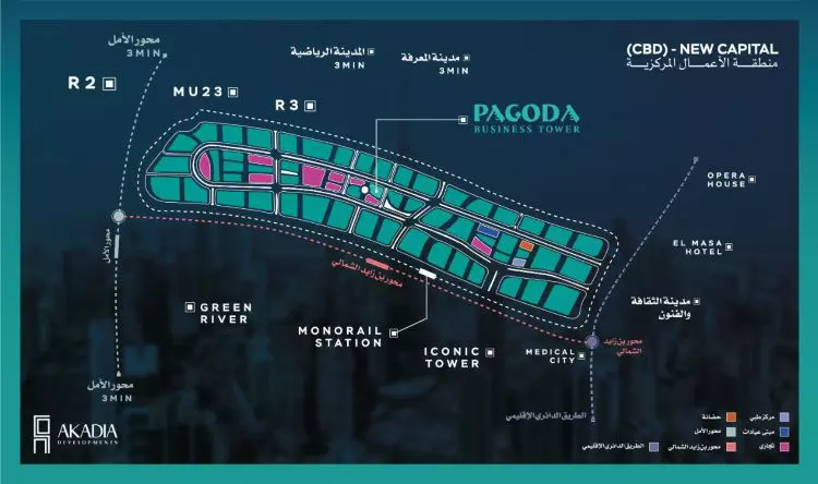 Map of Pagoda Mall New Capital