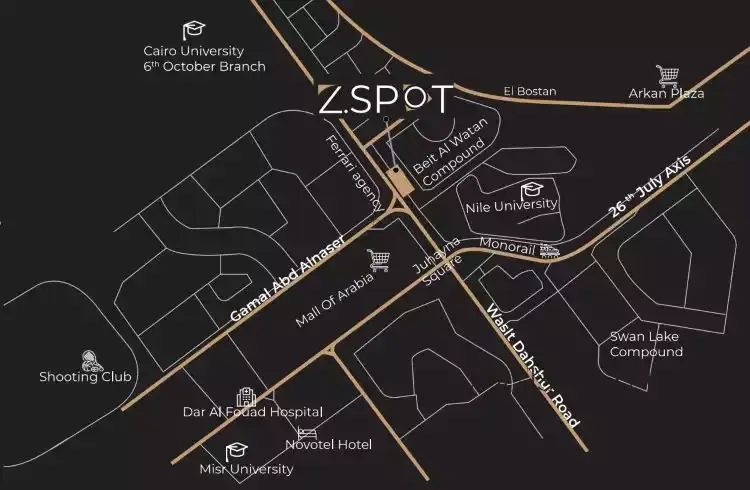 Map of Mall Z Spot