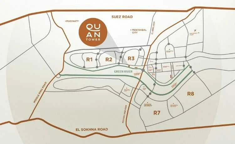 Map of Mall Quan Tower