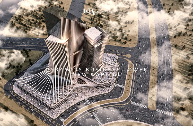 Panoramic View of units in Pyramids Tower New Capital
