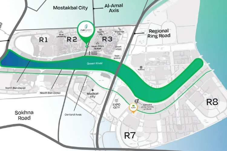 Location of River Green New Capital