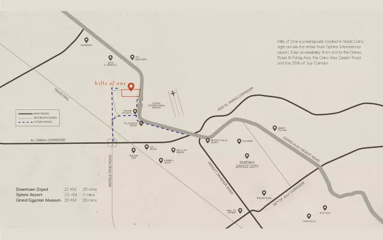 Map of Compound Hills of One New Zayed