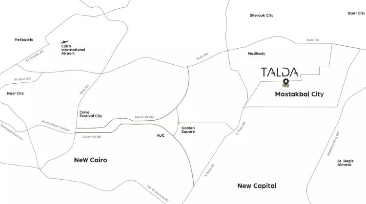 Map of Talda New Cairo