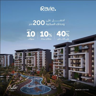 دوبلكس 5 غرف 345م² للبيع في كمبوند رافي العاصمة الإدارية، R8