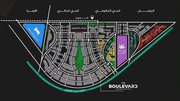 موقع ذا بوليفارد مول العاصمة الإدارية