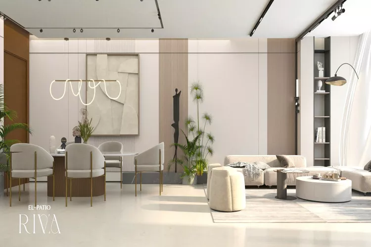 التصميم الداخلي لشقق كمبوند الباتيو ريفا القاهرة الجديدة