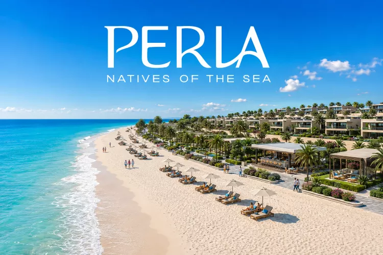 قرية بيرلا الساحل الشمالي Perla North Coast 2026 3 شاطئ مشروع بيرلا نوشن اوف سكاي