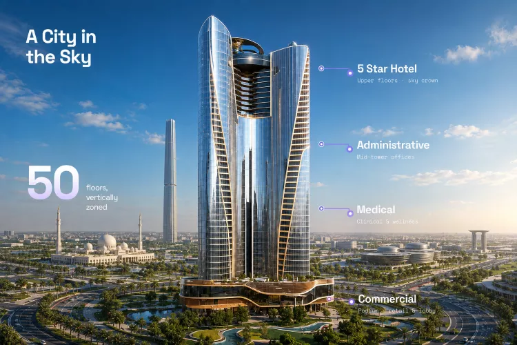 تصميم AI تاور العاصمة الإدارية